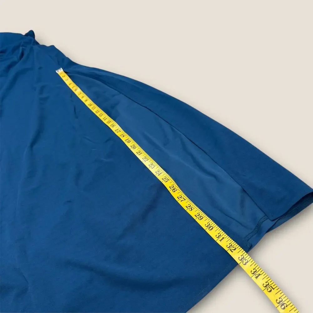 Maniju Long Gown Formal Dress Womens L Teal Spaghetti Straps Side Slit NWT - Picture 13 of 14